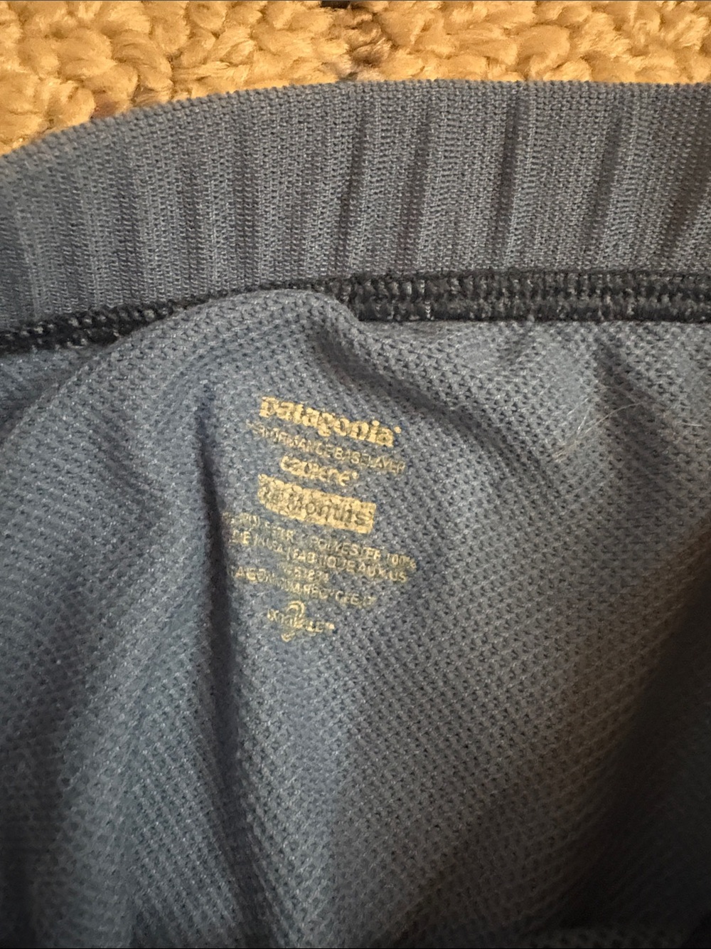 EUC Patagonia Navy and Light Blue Striped baseline set 24/2t - Picture 5 of 5